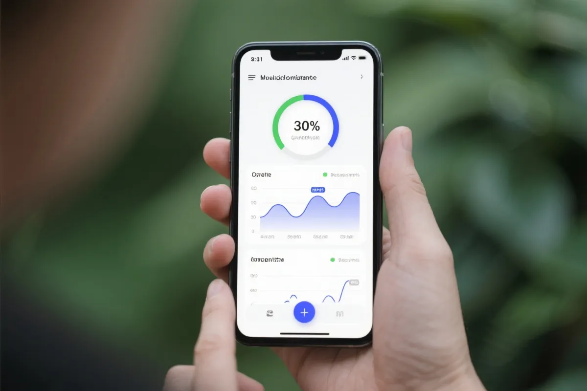 移动端数据面板示意图